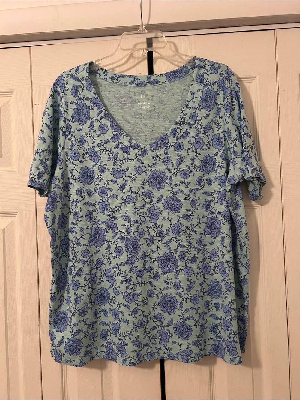J.Jill Cotton Elbow Sleeve Top